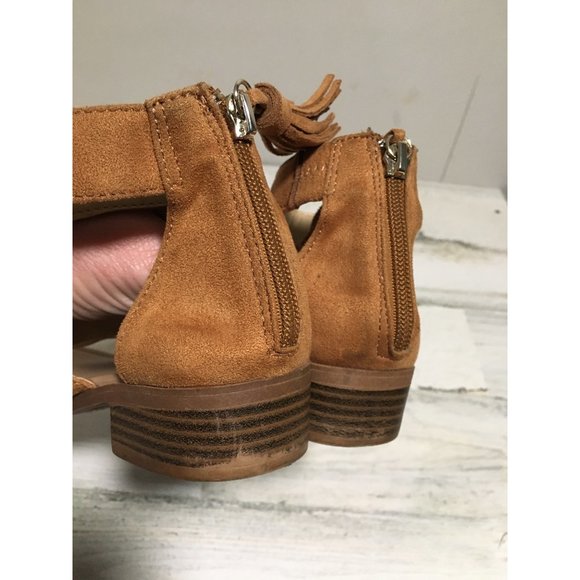 Rock & Candy Honee by Zigi girls tan suede look sandals tassels size 2 - Picture 6 of 6